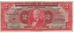 COSTA RICA   2  Colones   P235    Dated 5-12-1967   Circulated - Costa Rica