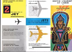 Dépliant Brochure Air France. Entre L'Europe Et L'Asie. Jet Intercontinental. Caravelle. Boeing Jet. Années 60 - Publicités