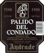 1364 - Espagne - Andalousie - Vino Fino Palido Del Condado - Andrade - Bollullos Par Del Condado - Vino Bianco