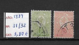 LOTE 1419  ///   BULGARIA 1889   YVERT Nº: 31/32    CATALOG./COTE: 1,80€ - Gebraucht