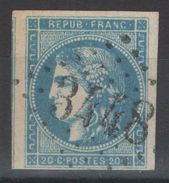 France - YT 45A Oblitéré GC 3448 (Souillac - Lot) - Type 2 Report 1 - 1870 Bordeaux Printing