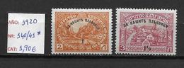 LOTE 1419  ///  BULGARIA  1920       YVERT Nº: 140/141 *MH     //    CATALOG./COTE: 1,90 €         ¡¡¡LIQUIDATION!!! - Unused Stamps
