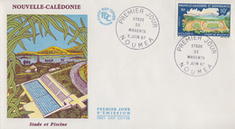 Enveloppe  FDC  1er Jour   NOUVELLE CALEDONIE    Stade   De   MAGENTA   1967 - FDC