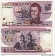 CHILE  2'000  Pesos ,   Polimer Issue     P160b     2007   UNC - Chile