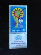 Israel - Année 1967 - Année Intern. Du Tourisme 0,40 Sh - Y.T. 349 - Oblitéré Avec Tabs - Used With Tabs - Usati (con Tab)