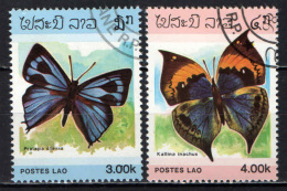 LAOS - 1986 - FARFALLE VARIOPINTE - BUTTERFLIES - USATI - Laos