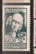 Brazil *  & I Medical Congress Of Homeopathy, Christian Hahnemann 1954 (592) - Unused Stamps