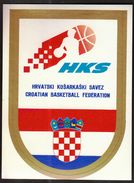 Basketball / Sticker, Label / Croatian Basketball Federation / HKS - Habillement, Souvenirs & Autres