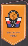 Basketball / Flag, Pennant / Czechoslovakia / Bratislava 1982 - Apparel, Souvenirs & Other