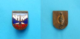 INNSBRUCK - OLYMPIC TOWN Vintage Enamel Pin Badge * Olympic Games 1964 1976 Olympiad Olympia Olympiade Olimpische Spiele - Apparel, Souvenirs & Other