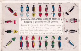 Les Costumes Suisses : Huissiers Et Ecussons Des 22  Cantons Suisses - 1900 - St. Anton