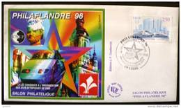 FRANCE: Enveloppe 1° Jour (FDC) Bloc CNEP N° 22 Lille 1996 / Philaflandre 96 - 1990-1999