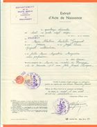 52 Prangey - Généalogie - Extrait Acte De Naissance En 1896 - Timbre Fiscal - VPAN 3 - Naissance & Baptême