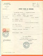 52 Chalindrey - Généalogie - Extrait Acte De Naissance En 1918 - Timbre Fiscal - VPAN 3 - Naissance & Baptême