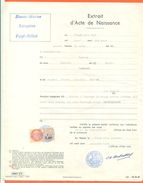 52 Fayl Billot - Généalogie - Extrait Acte De Naissance En 1919 - Timbre Fiscal - VPAN 3 - Naissance & Baptême