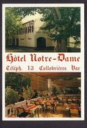 CPSM 83 - COLLOBRIERES - " HOTEL NOTRE DAME " - TB CP 2 Vues Dont Vue De L'extérieur Et Salle à Manger Et Terrasse - Collobrieres