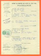 52 Montsaugeon - Généalogie - Extrait Acte De Naissance En 1917 - Timbre Fiscal - VPAN 3 - Naissance & Baptême