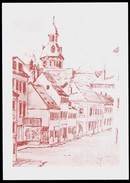 A7910 - Alte Künstlerkarte - Crimmitschau - Badergasse Mit Blick Zum Rathaus - Rudolf Seifert TOP - Crimmitschau