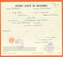 52 Dommarien - Généalogie - Extrait Acte De Naissance En 1924 - Timbre Fiscal - VPAN 3 - Naissance & Baptême