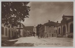 Couvet - La Poste Et L'Eglise - Animee - Perrochet-Matile No. 339 - Couvet