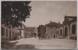 Couvet - La Poste Et L'Eglise - Animee - Perrochet-Matile No. 339 - Couvet