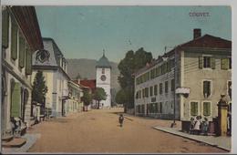 Couvet - La Poste Et L'Eglise - Animee - Photo: W. Bous - Couvet