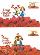 Turkey; Postal Stationery 2008 "World Valentine's Day" (Complete Set) - Entiers Postaux