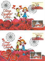 Turkey; Postal Stationery 2008 "World Valentine's Day" (Complete Set) - Postwaardestukken