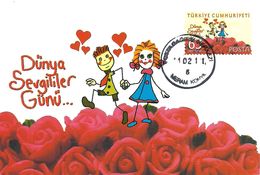 Turkey; Postal Stationery 2008 "World Valentine's Day" - Ganzsachen