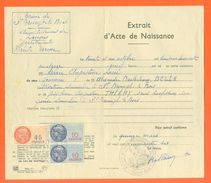 52 Saint Broingt Le Bois - Généalogie - Extrait Acte De Naissance En 1874 - Timbres Fiscaux - VPAN 3 - Naissance & Baptême