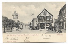 LEDBURY - THE OLD MARKET HOUSE AND BARRETT - BROWNING INSTITUTE 1904   VIAGGIATA FP - Herefordshire