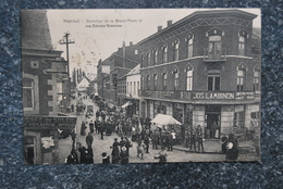 1049/  HANNUT - Carrefour De La Grand'place Et Rue Zénobe Gramme (très Animée)(Jos.Lambinon)Café Du Soleil L.Stas) - Hannuit