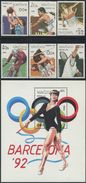 LAOS 1990 - OLYMPICS BARCELONA 92 - YVERT 943-948 + BF 109 - MICHEL 1193-1198 + BLOCK 131 - SCOTT 959-964 + SS 965 - Springreiten