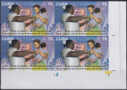 Delcampe - 2017.52 CUBA 2017 MNH. PROOF IMPERFORATE. 75c. 130 ANIV ENSEÑANZA ENFERMERIA ENFERMERAS PEDIATRIA. NURSE. - Imperforates, Proofs & Errors