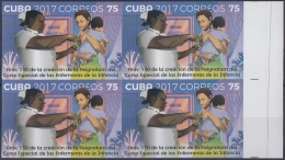 Delcampe - 2017.53 CUBA 2017 MNH. PROOF IMPERFORATE. 75c. 130 ANIV ENSEÑANZA ENFERMERIA ENFERMERAS PEDIATRIA. NURSE. - Imperforates, Proofs & Errors
