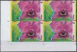 Delcampe - 2017.73 CUBA 2017 MNH. PROOF IMPERFORATE. 15c. FLORES DE AMERICA FLOWER. COSTA RICA. GUARIA MORADA. - Imperforates, Proofs & Errors