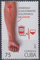 2017.84 CUBA 2017 MNH. 75c. MEDICINA MEDICINE DONANTES VOLUNTARIOS DE SANGRE. - Nuevos