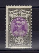 Etablissements De L'Océanie 1913 Tahitienne - Unused Stamps