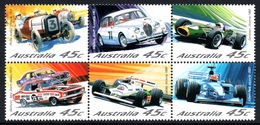 AUSTRALIA 2002 Centenary Of Motor Racing In Australia & New Zealand: Block Of 6 Stamps UM/MNH - Cars