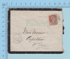 Canada  - Cork Killer On A B7 1888-1897 Stamp On A Funeral Envelope Cover Sherbrooke Quebec Used In 1886 - Storia Postale