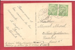 Y&T N°92X2 RIONGE    Vers  FRANCE 1919  2 SCANS - Covers & Documents