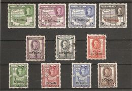 SOMALILAND 1951 SURCHARGE SET SG 125/135 FINE USED Cat £85 - Somaliland (Protectorat ...-1959)