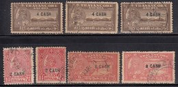 3v Perf., / Shade Varities, Surcharge Issue Of Travancore, 1943 Used, British India State - Cochin