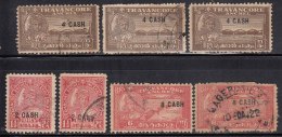 3v Perf., / Shade Varities, Surcharge Issue Of Travancore, 1943 Used, British India State - Cochin