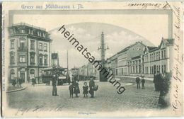 Mühlhausen I. Th. - Kiliansgraben - Strassenbahn - Rückseitig Werbung - Muehlhausen
