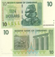 ZIMBABWE   10 Dollars  P67    Dated   Harare  2007   UNC. - Zimbabwe