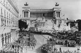 CARTE MILITAIRE- DE TUNIS A SIENNE- 15 JUIN 1944, LES TROUPES FRANCAISE DEFILENT A ROME DEVANT LE FORUM MUSSOLINI - Guerra 1939-45