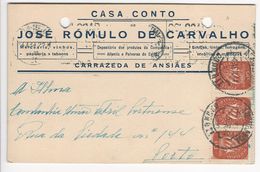 Commercial Card * Portugal * Carrazeda De Ansiães * Casa Conto * 1944 * Holed - Unclassified
