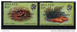BELIZE 1984, VISIT OF THE LORD... CANTERBURY, 2 Valeurs Surchargées OVERPRINTED, Neuves / Mint. R286 - Belize (1973-...)