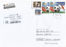 Bosnia Herzegovina Serbia 2010 Bijekjina UEFA Championship Football Mushroom Barcoded Registered Cover - UEFA European Championship